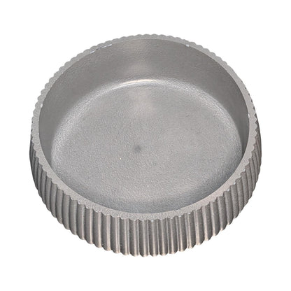 Fluted Concrete Bowl Planter, Modern Ribbed Succulent Pot, Minimalist Grey Catchall Dish, Trinket Key Holder, Nordic Tabletop Home Decor