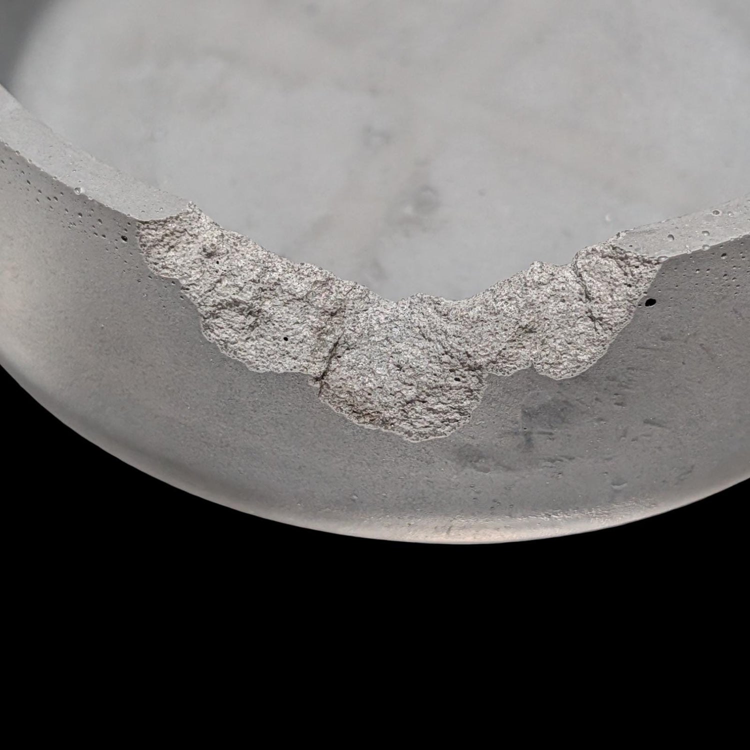 One of a Kind Raw Edge Concrete Bowl, Modern Wabi Sabi Decorative Catchall, Minimalist Industrial Centerpiece Dish, Unique Key Bowl