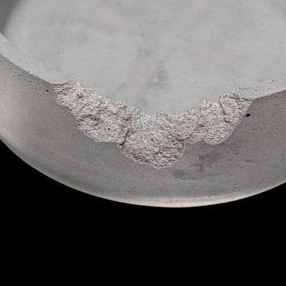 One of a Kind Raw Edge Concrete Bowl, Modern Wabi Sabi Decorative Catchall, Minimalist Industrial Centerpiece Dish, Unique Key Bowl
