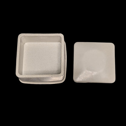 Concrete Jewelry Box with Lid, 3.15&amp;quot; Minimalist Trinket Box, Modern Square Cement Catchall, Ring Dish &amp; Keepsake Container, Desk Organizer