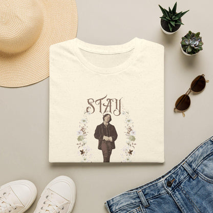 Stay Wilde T-Shirt, Oscar Wilde Tshirt, Literary Quote, Floral Accent, Shirts for English Teachers, Readers, Teachers, Back to School