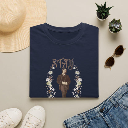 Stay Wilde T-Shirt, Oscar Wilde Tshirt, Literary Quote, Floral Accent, Shirts for English Teachers, Readers, Teachers, Back to School