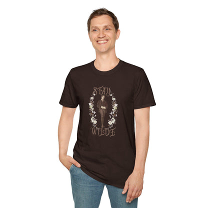 Stay Wilde T-Shirt, Oscar Wilde Tshirt, Literary Quote, Floral Accent, Shirts for English Teachers, Readers, Teachers, Back to School