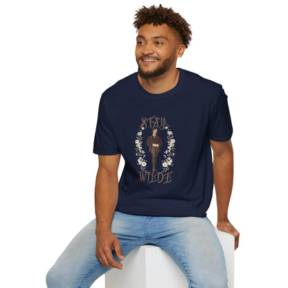 Stay Wilde T-Shirt, Oscar Wilde Tshirt, Literary Quote, Floral Accent, Shirts for English Teachers, Readers, Teachers, Back to School