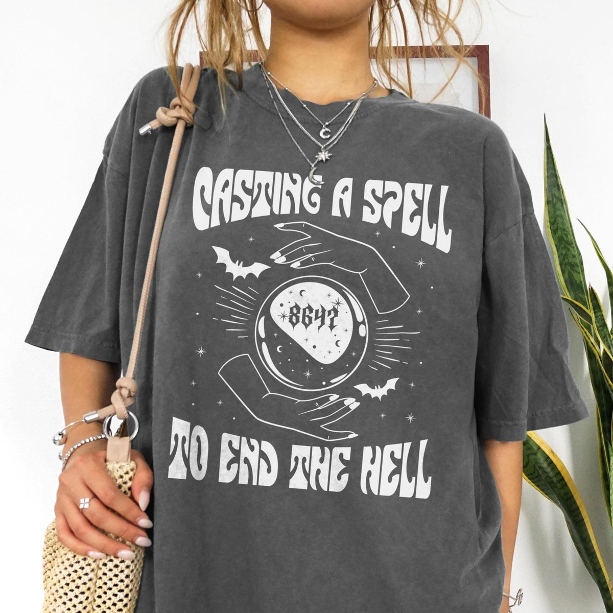 Casting A Spell Shirt, Do End The Hell Tee, Witchy Graphic Shirt, Halloween T-Shirt, Mystical Design, Unisex Trendy Top
