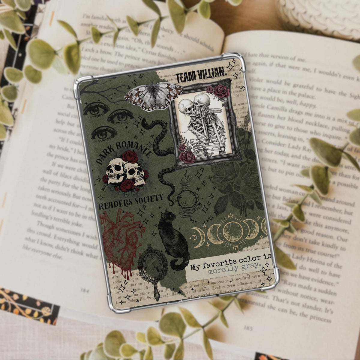 Dark Romance Halloween Inspired Kindle Insert | Occult Mystical Fall Kobo Insert | Meadowlark Nest | Fall Spooky Kobo Insert