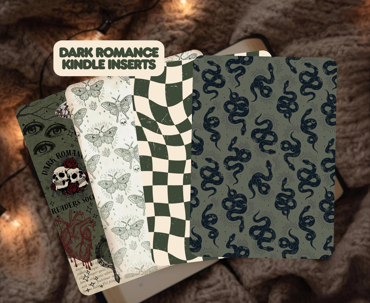Dark Romance Halloween Inspired Kindle Insert | Occult Mystical Fall Kobo Insert | Meadowlark Nest | Fall Spooky Kobo Insert