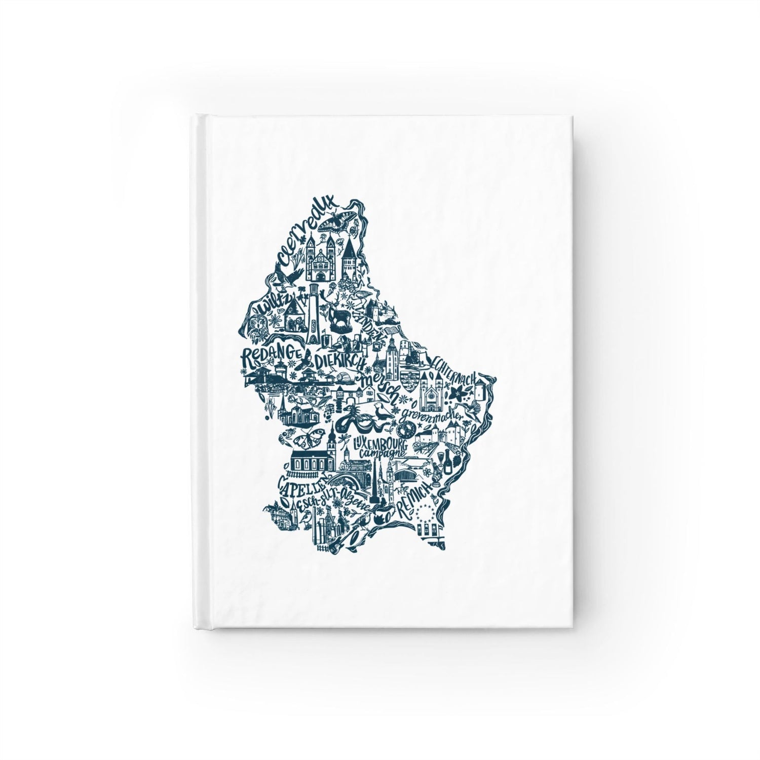 Luxembourg Map Illustration Journal | Ruled Lined Notebook
