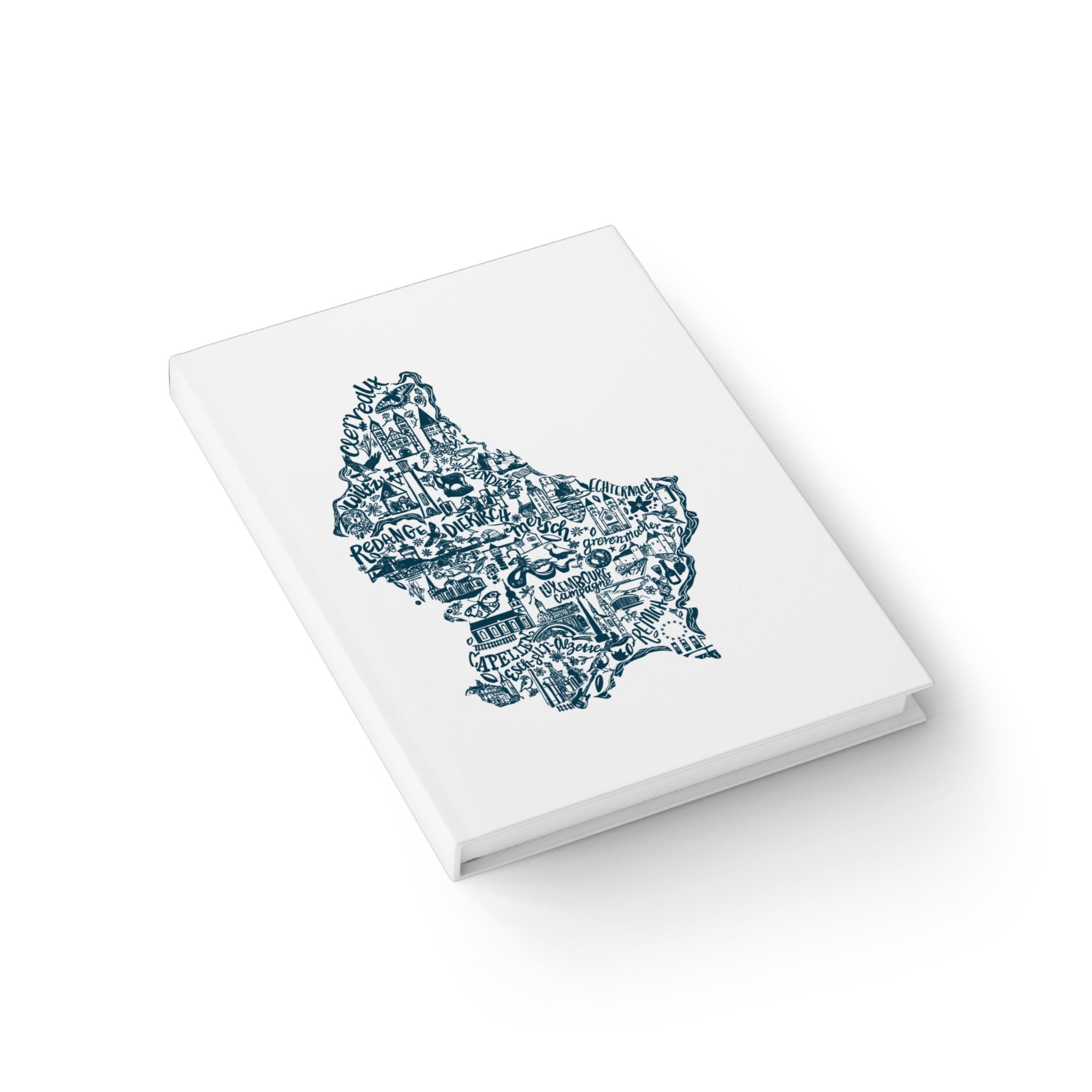 Luxembourg Map Illustration Journal | Ruled Lined Notebook