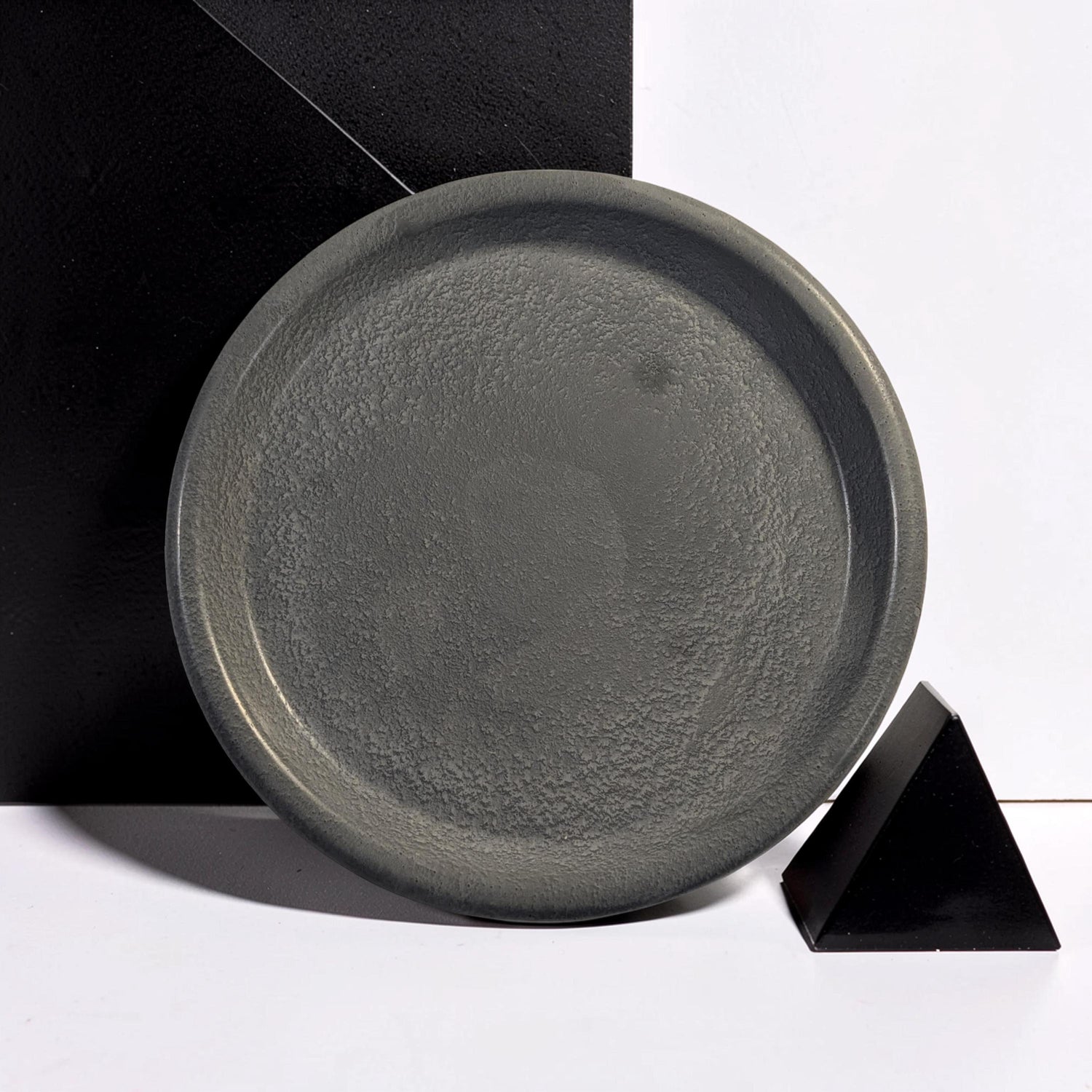 Minimalist Concrete Catchall Tray | Small Round Jewelry Dish &amp; Succulent Plant Saucer | Modern Key Tray, Ring Dish, Candle Coaster