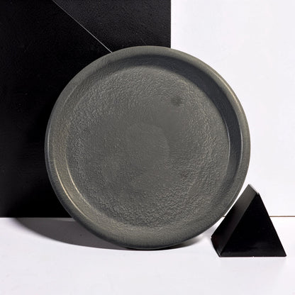 Minimalist Concrete Catchall Tray | Small Round Jewelry Dish &amp; Succulent Plant Saucer | Modern Key Tray, Ring Dish, Candle Coaster