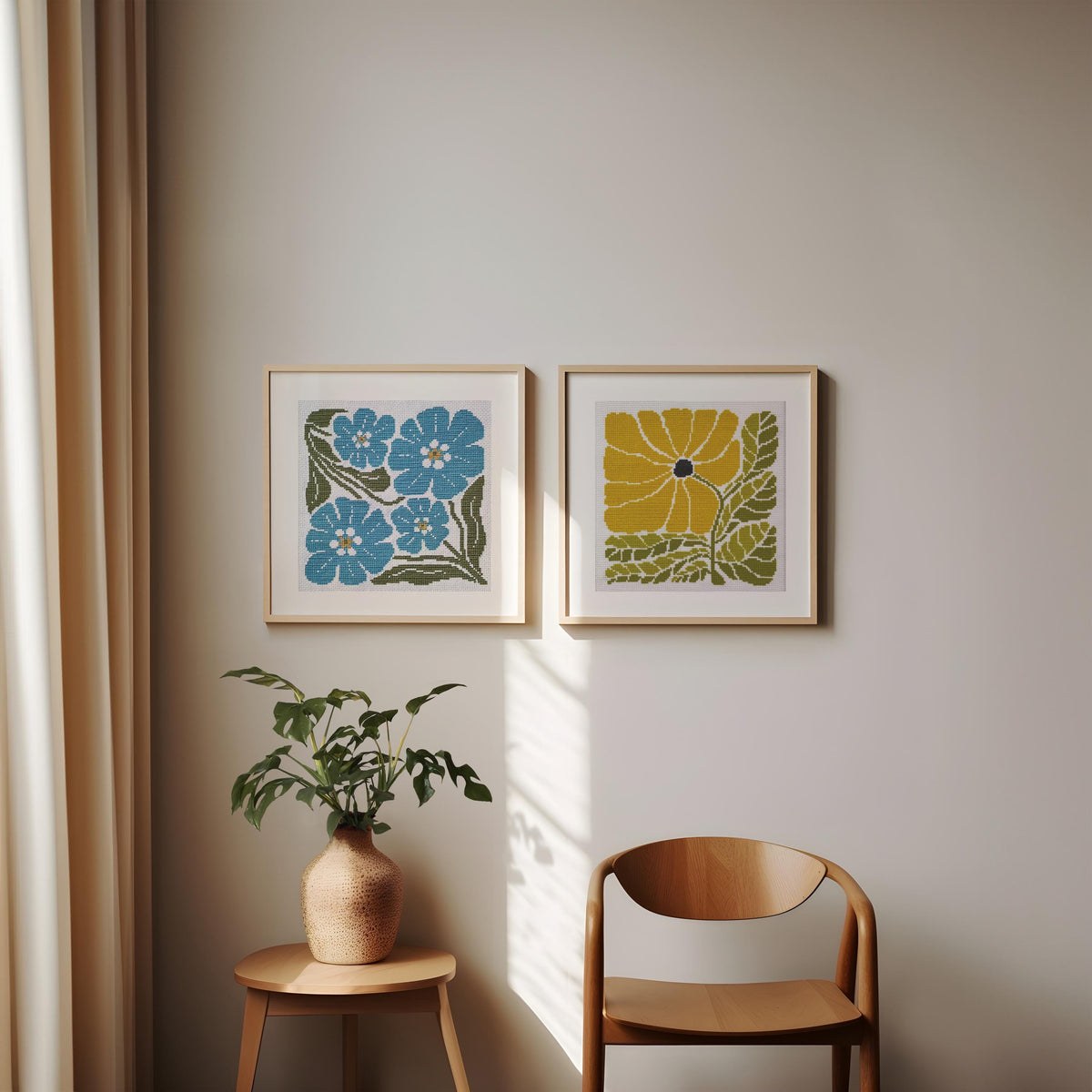 FORGET ME NOT learn counted cross stitch kit