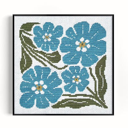 FORGET ME NOT learn counted cross stitch kit