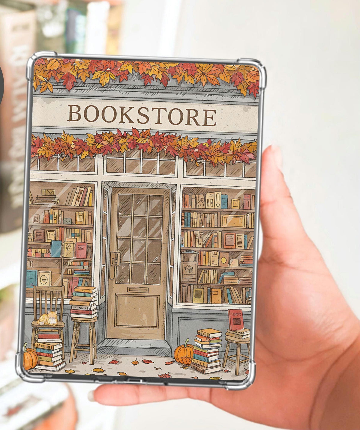 Fall Bookstore Kindle Insert: Bookish Ereader Accessory