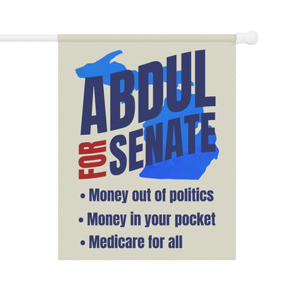 Abdul El-Sayed for Senate Michigan Garden Flag | Progressive Political House Banner Midterm Election 26