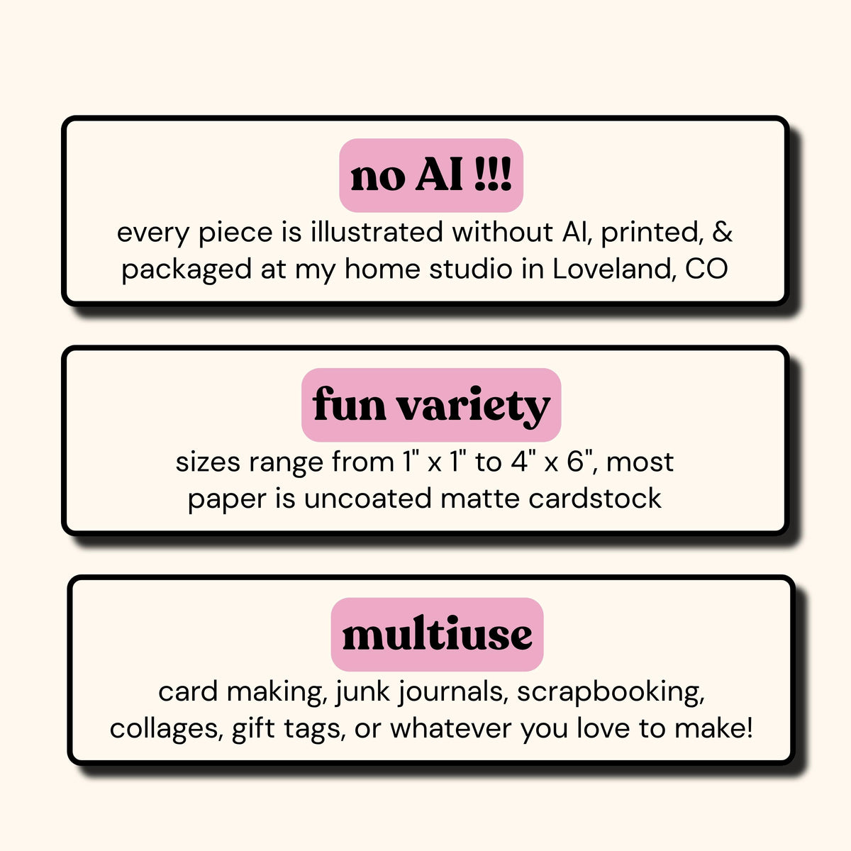Mystery Mini Scrap Paper Pack, Scrapbook Junk Journal Craft Bundle