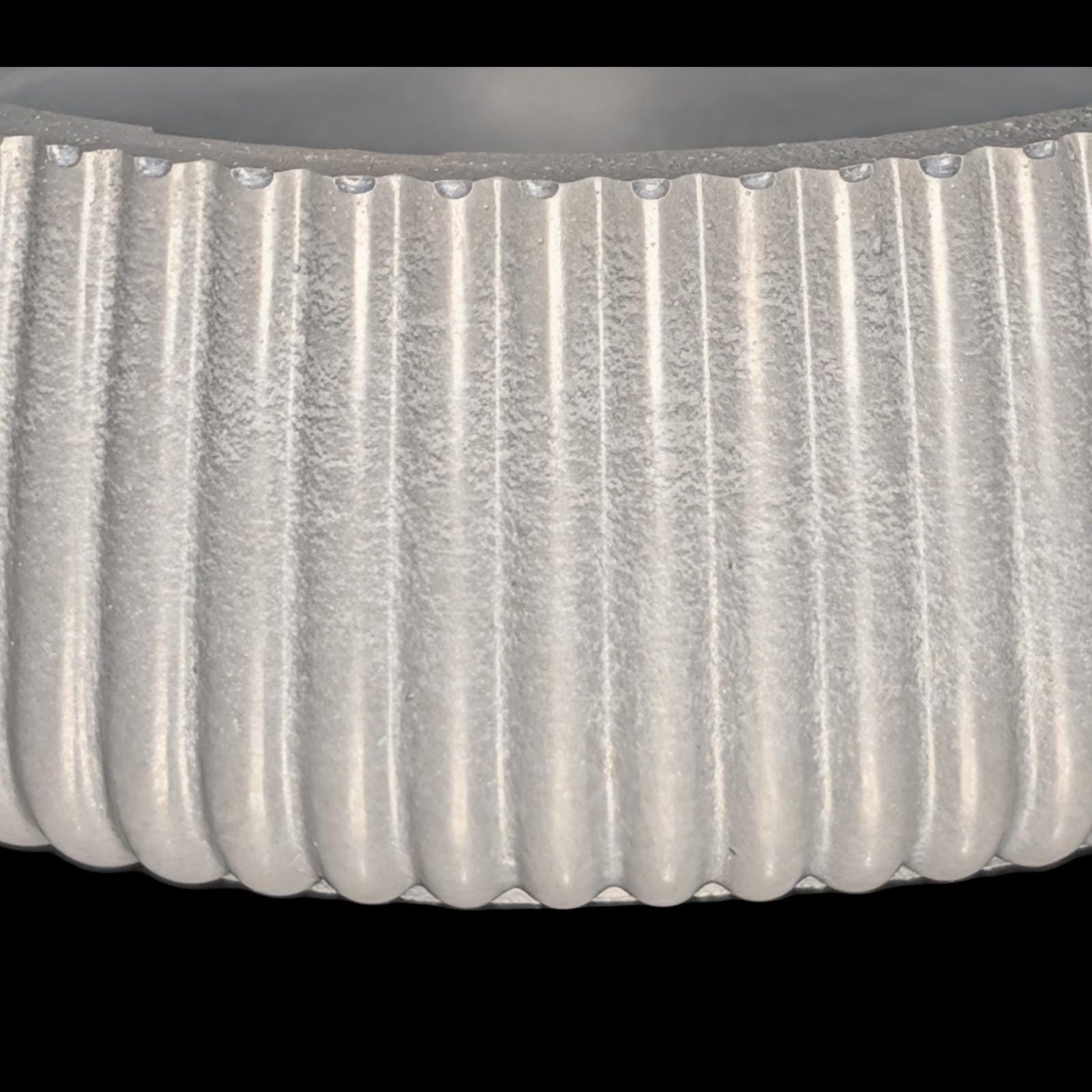 Fluted Concrete Bowl Planter, Modern Ribbed Succulent Pot, Minimalist Grey Catchall Dish, Trinket Key Holder, Nordic Tabletop Home Decor