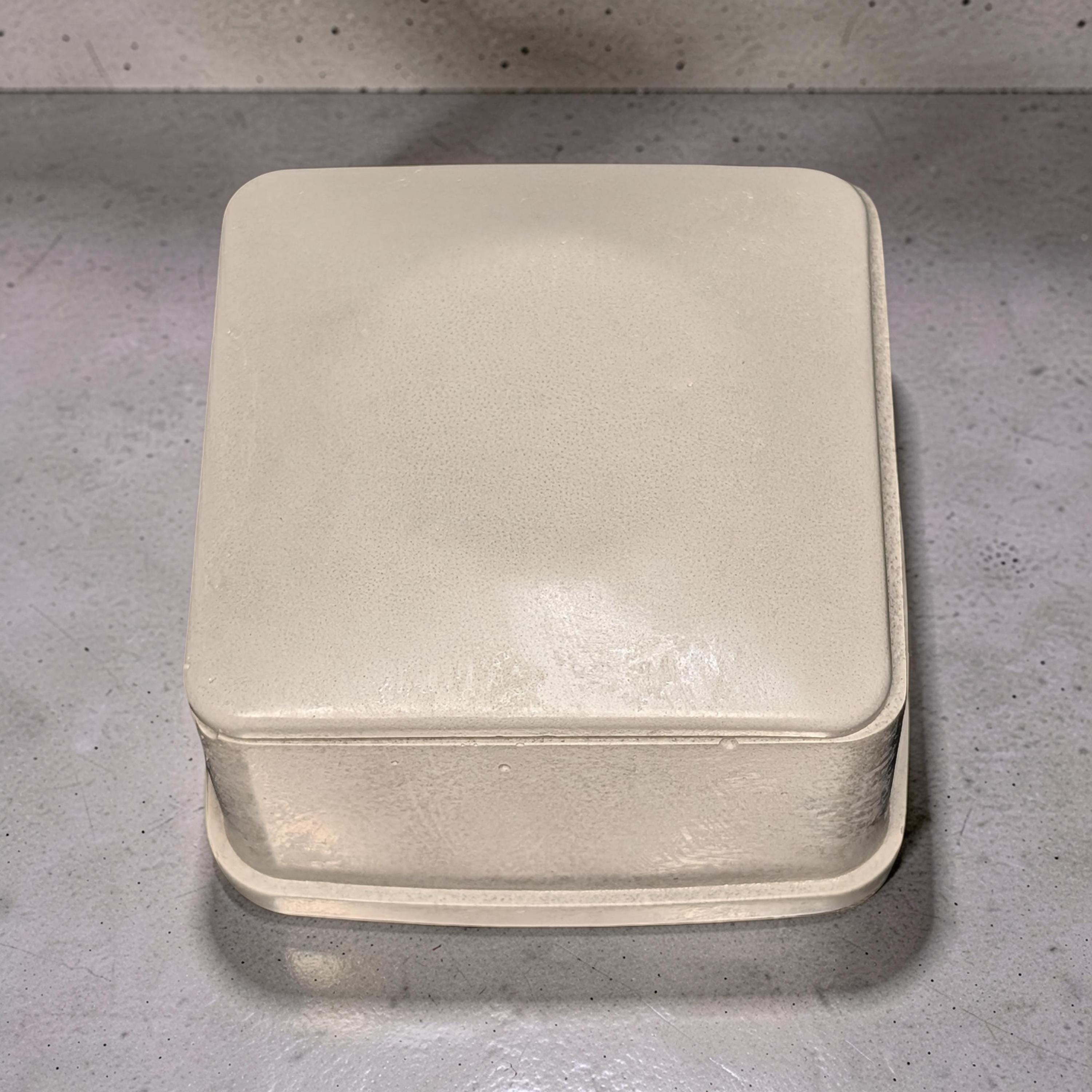 Concrete Jewelry Box with Lid, 3.15&amp;quot; Minimalist Trinket Box, Modern Square Cement Catchall, Ring Dish &amp; Keepsake Container, Desk Organizer