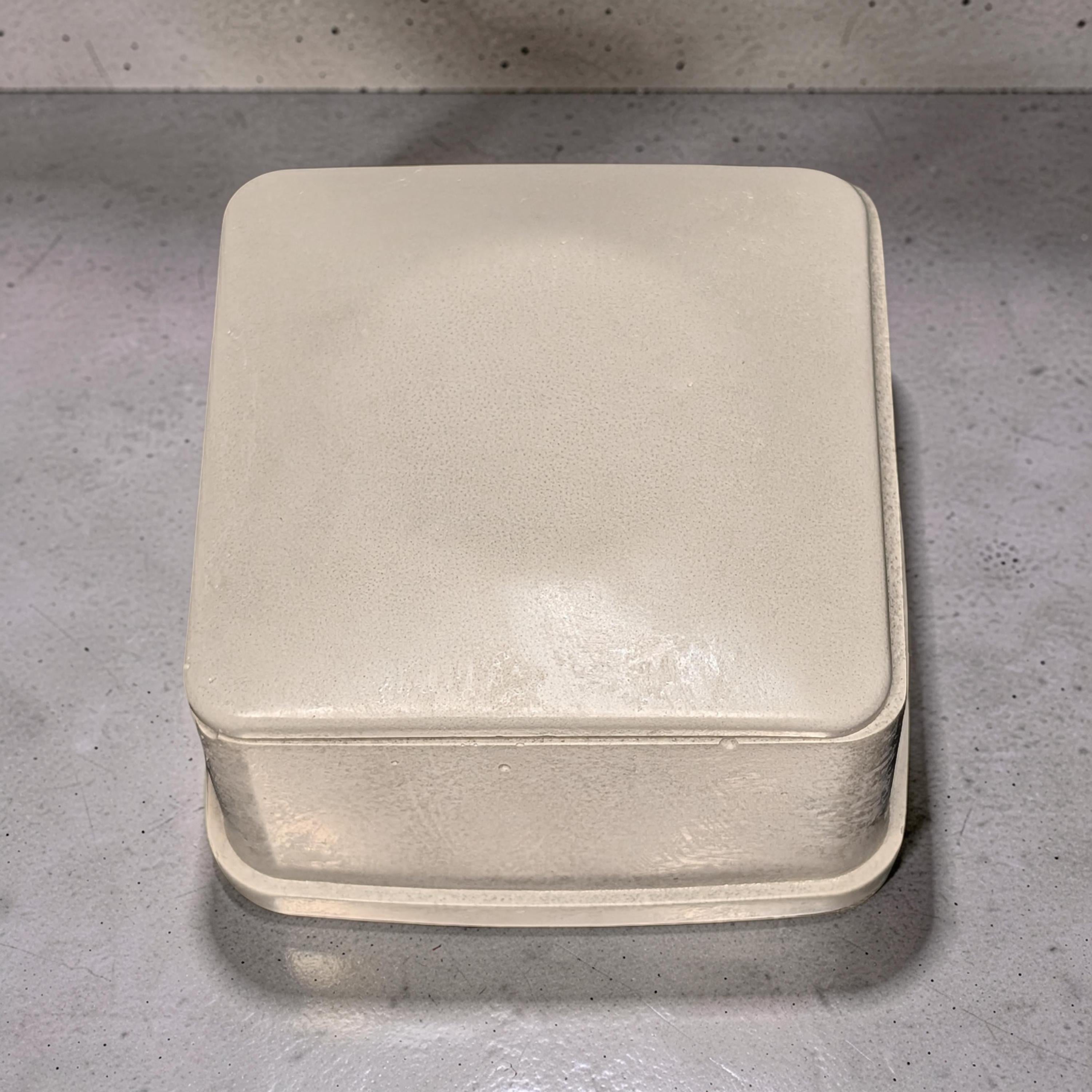 Concrete Jewelry Box with Lid, 3.15&amp;quot; Minimalist Trinket Box, Modern Square Cement Catchall, Ring Dish &amp; Keepsake Container, Desk Organizer