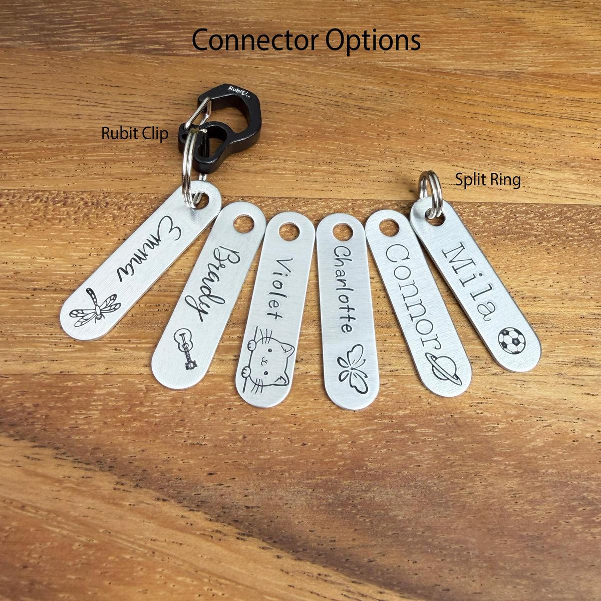 Custom Zipper Pull // Name Tag Zipper Charm