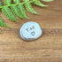 Custom Pewter Worry Stone : Hand Stamped Pocket Token
