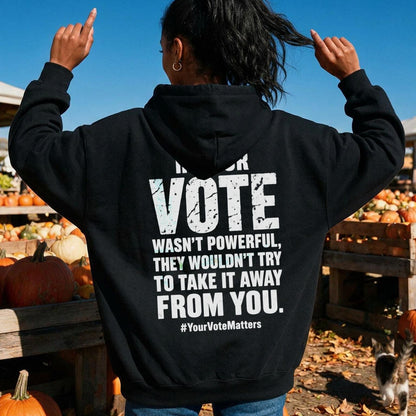Black hoodie with &amp;quot;VOTE WASN&amp;
