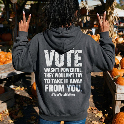 Dark gray hoodie with &amp;quot;VOTE WASN&amp;