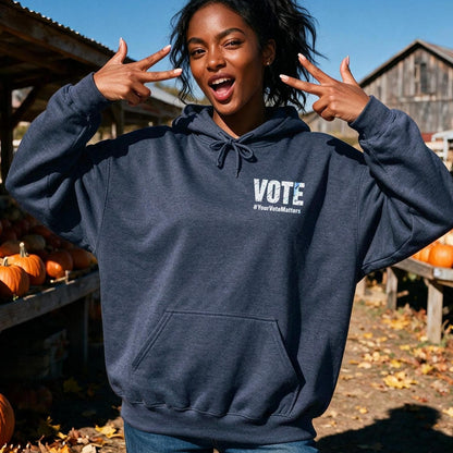 Dark blue hoodie with &amp;quot;VOTE 