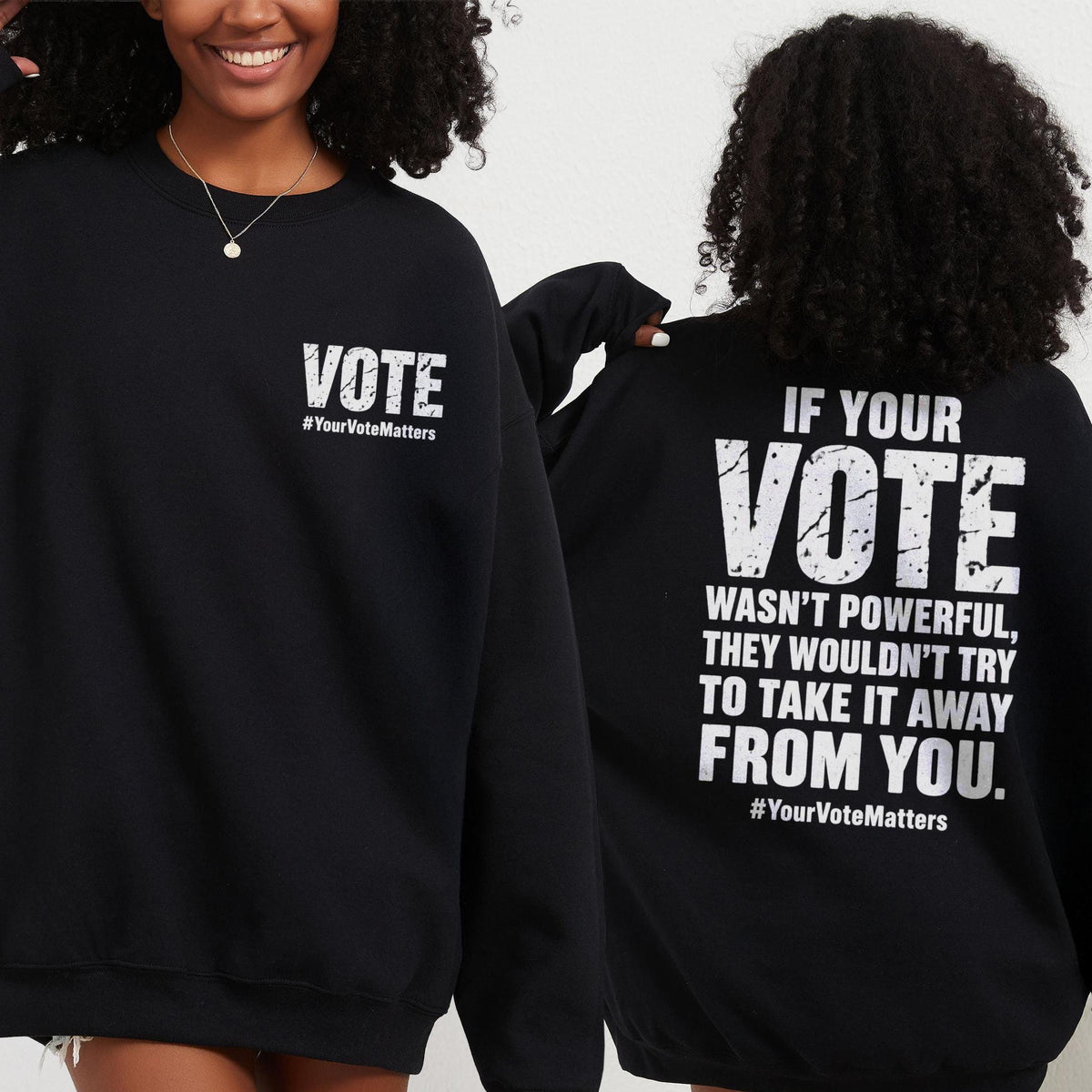 Black sweatshirt with &amp;quot;VOTE 