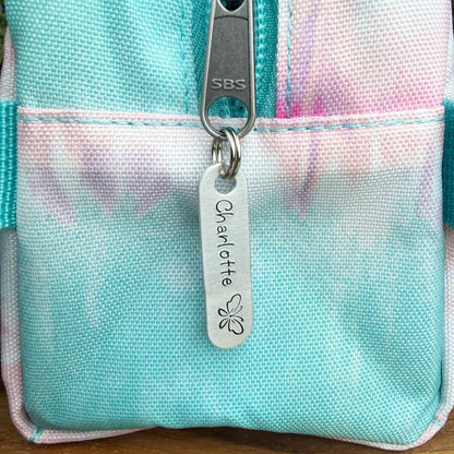 Custom Zipper Pull // Name Tag Zipper Charm
