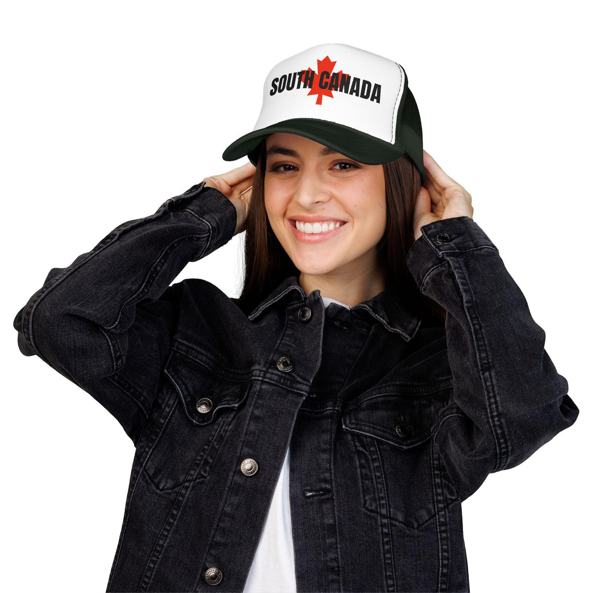South Canada maple Leaf Trucker Hat | Foam front mesh back | Anti Trump Hat