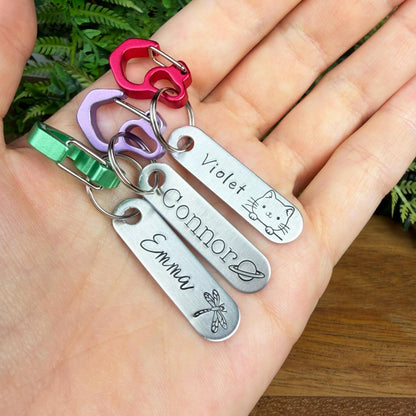 Custom Zipper Pull // Name Tag Zipper Charm
