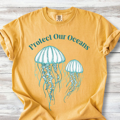 Protect Our Oceans Shirt, Jellyfish Environmental Activist Tshirt