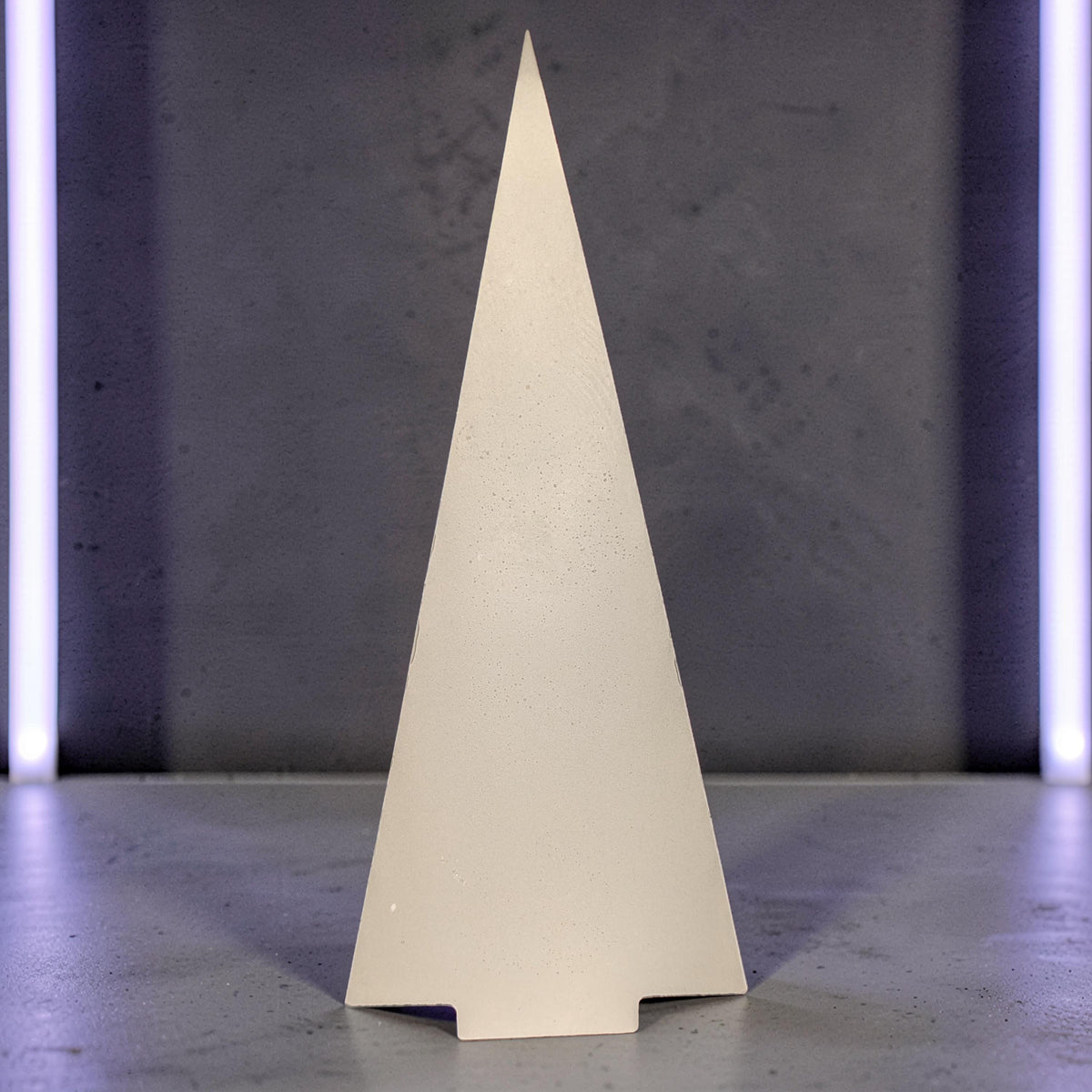 Modern Concrete Christmas Tree Decor, 9&amp;quot; Minimalist Neutral Holiday Tree Figurine, Brutalist Winter Mantel &amp; Shelf Decor