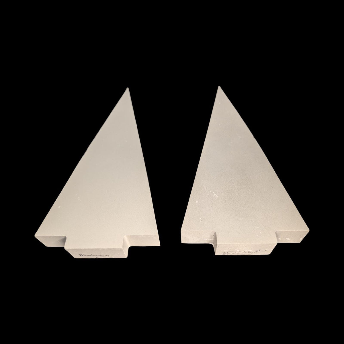 Modern Concrete Christmas Tree Decor, 9&amp;quot; Minimalist Neutral Holiday Tree Figurine, Brutalist Winter Mantel &amp; Shelf Decor