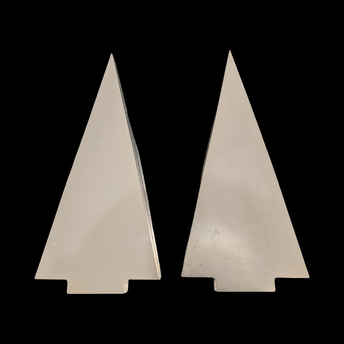 Modern Concrete Christmas Tree Decor, 9&amp;quot; Minimalist Neutral Holiday Tree Figurine, Brutalist Winter Mantel &amp; Shelf Decor