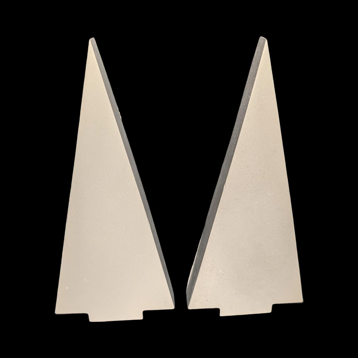 Modern Concrete Christmas Tree Decor, 9&amp;quot; Minimalist Neutral Holiday Tree Figurine, Brutalist Winter Mantel &amp; Shelf Decor