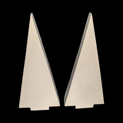 Modern Concrete Christmas Tree Decor, 9&amp;quot; Minimalist Neutral Holiday Tree Figurine, Brutalist Winter Mantel &amp; Shelf Decor