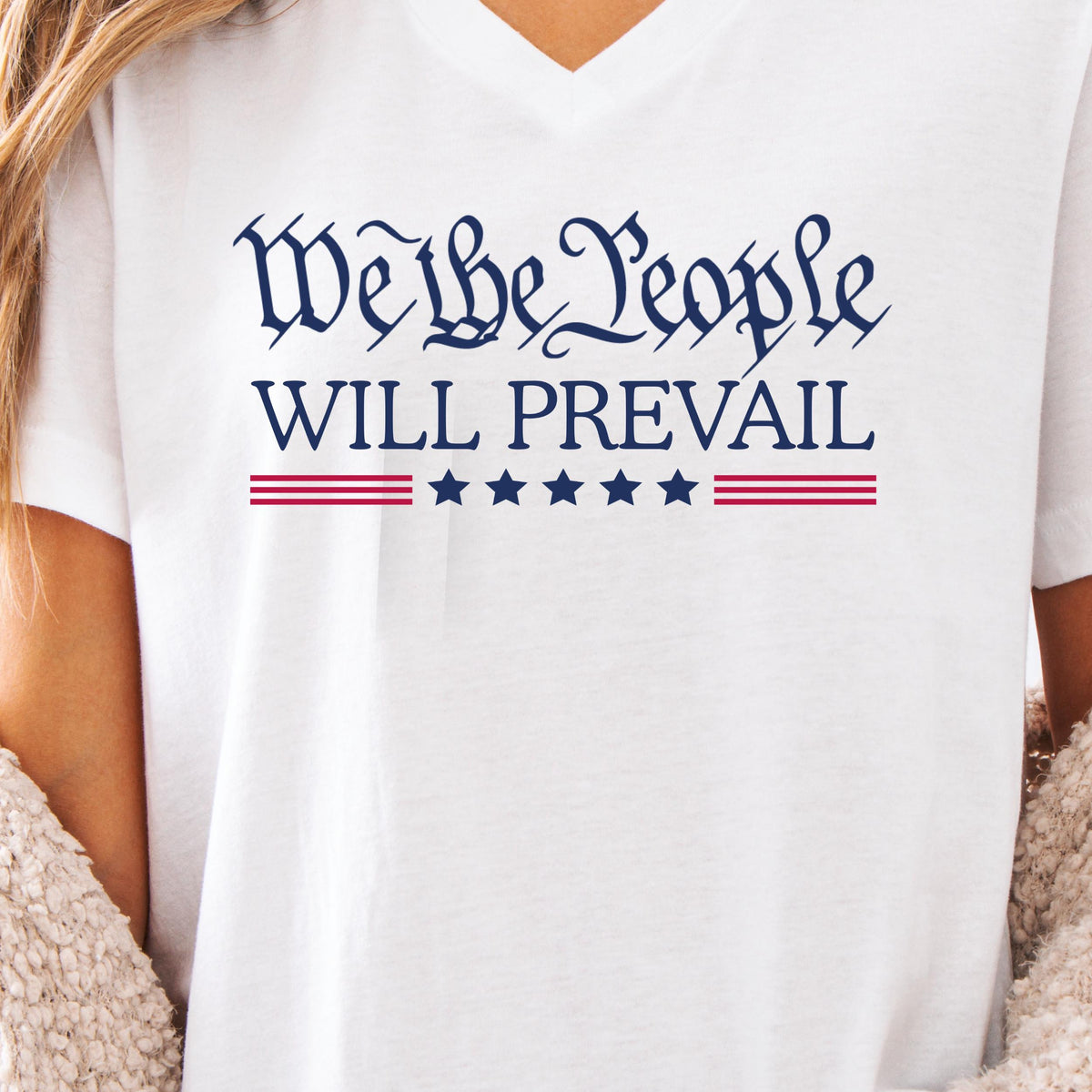 We the People Will Prevail T-Shirt, Patriotic Political Statement Tee