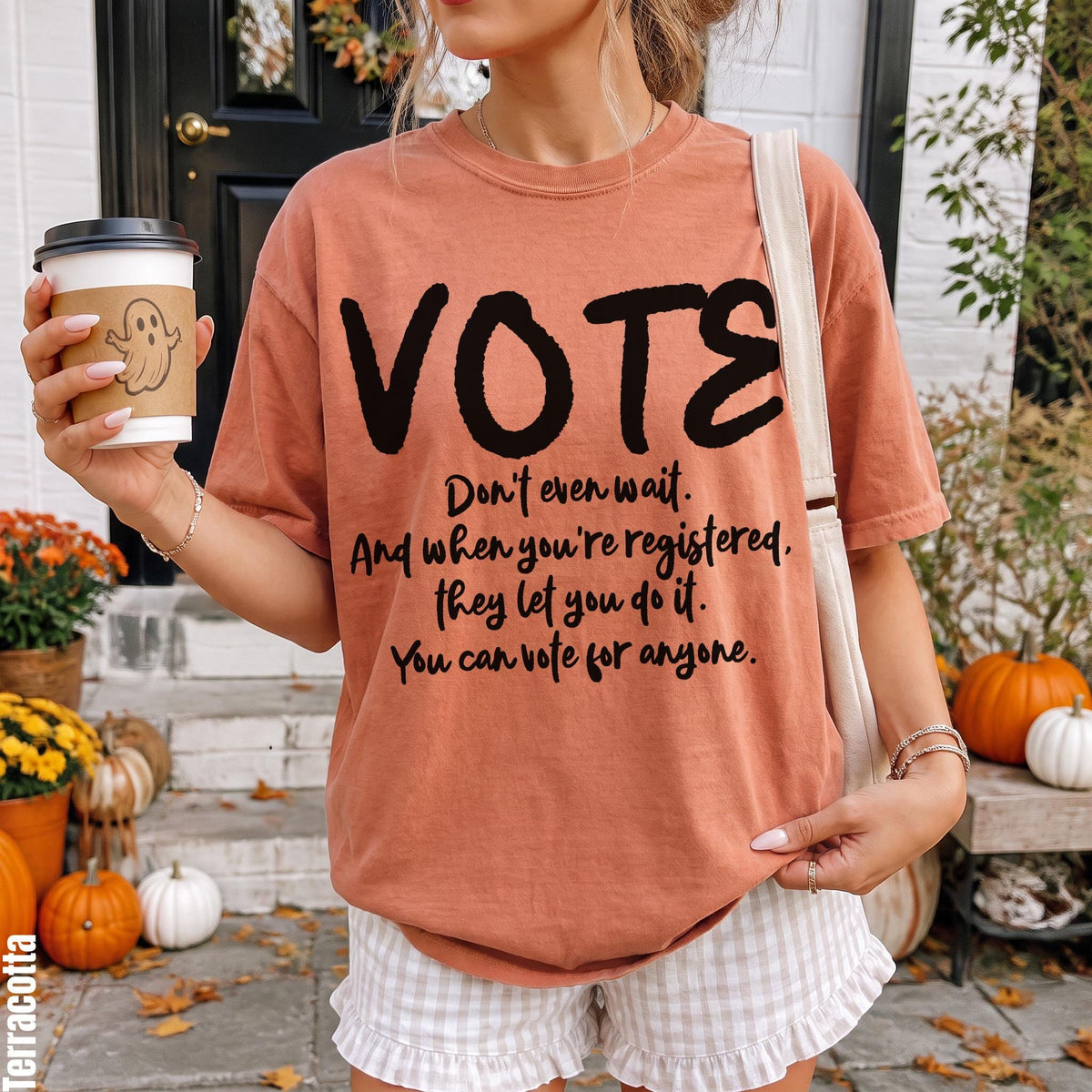Terracotta t-shirt with &amp;quot;VOTE Don&amp;