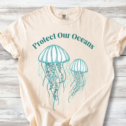 Protect Our Oceans Shirt, Jellyfish Environmental Activist Tshirt