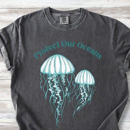 Protect Our Oceans Shirt, Jellyfish Environmental Activist Tshirt