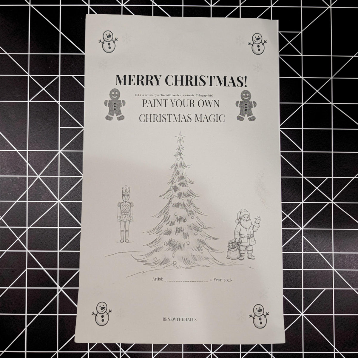 Paint Your Own Christmas Magnets Kit, Concrete Christmas Craft for Kids, Holiday Party Favor, DIY Stocking Stuffer, Classroom Craft Activity