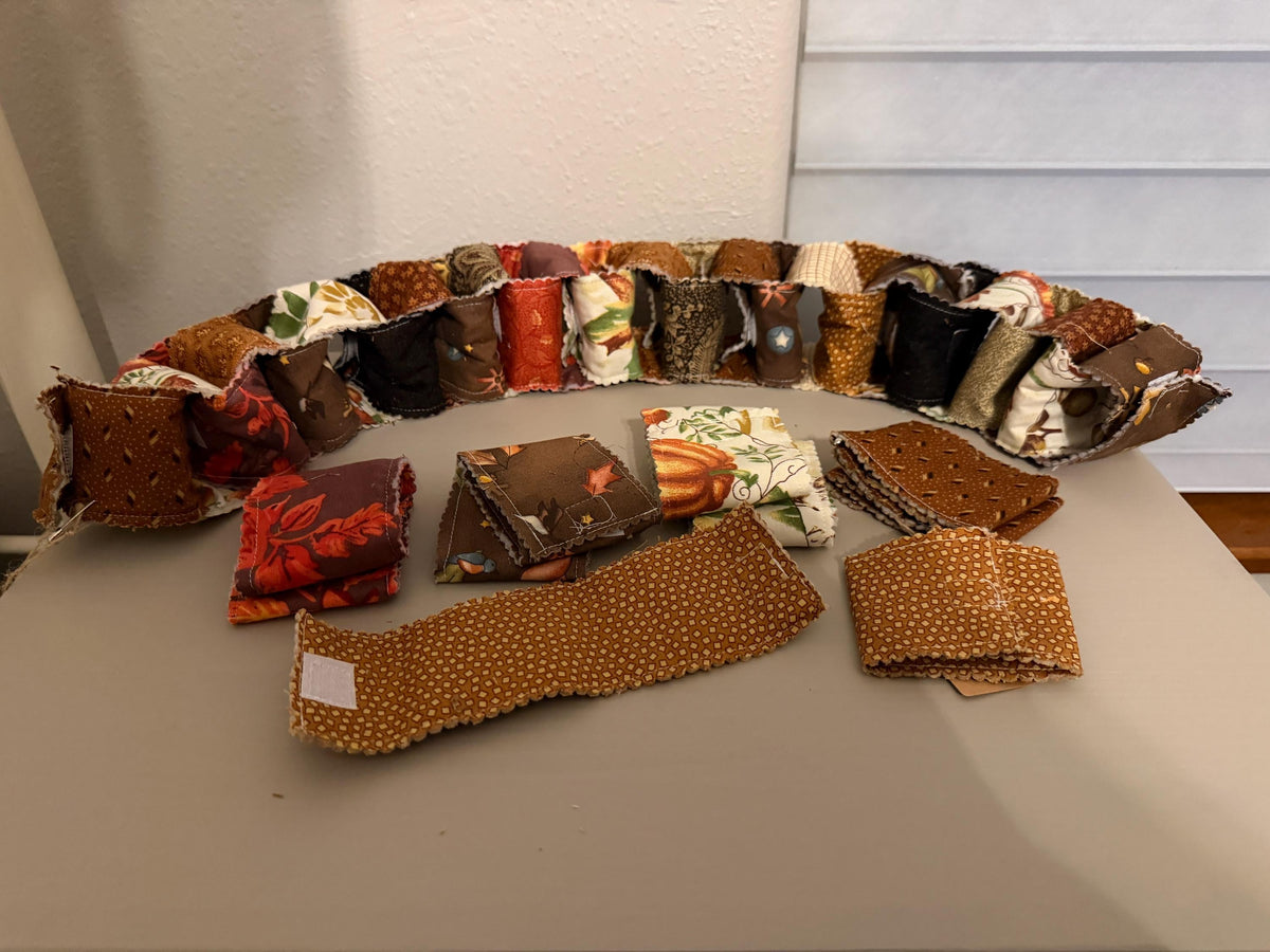 Repurposed Fabric Fall Themed Garland | Fall Home Decor