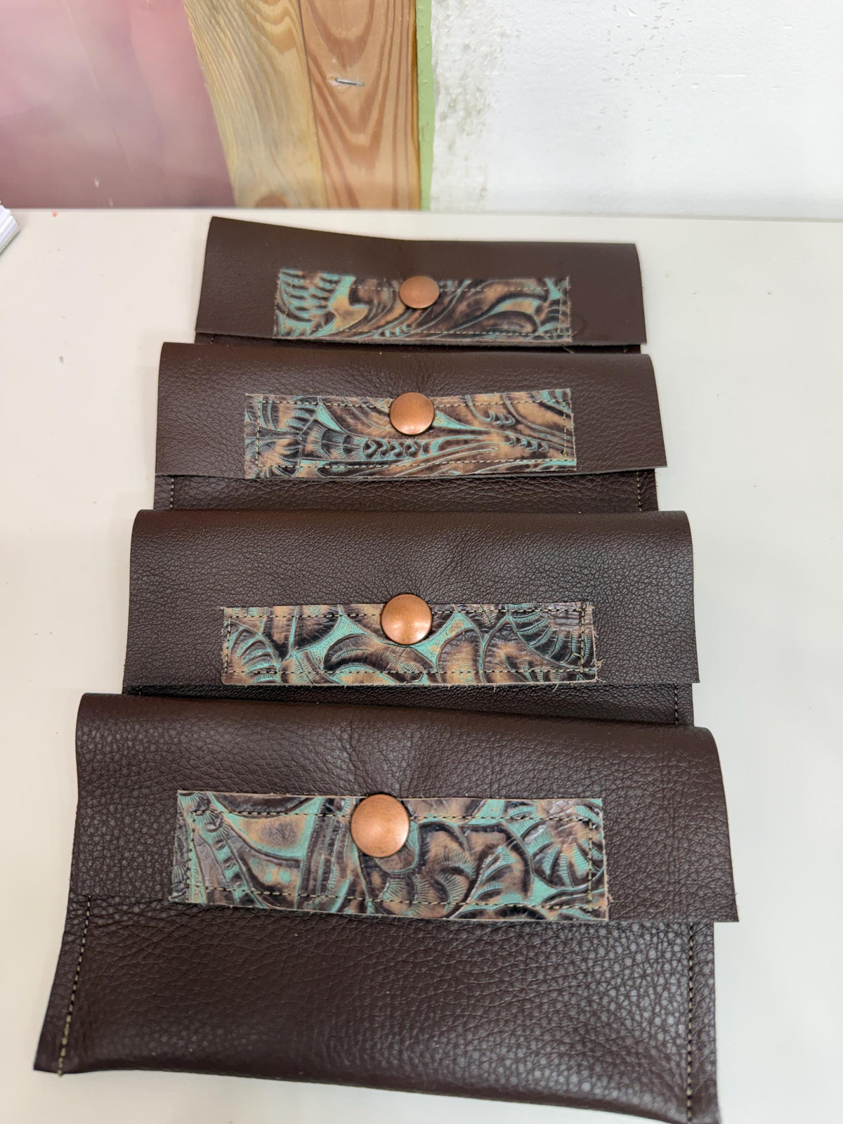 Handcrafted Heritage Leather Snap Coin Purse with Antique Bronze Snap Closure