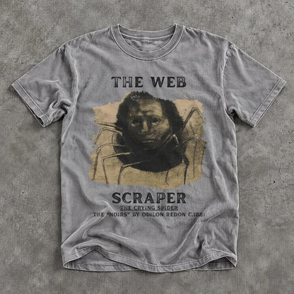 T-shirt with &amp;quot;The Web Scraper&amp;quot; art by Odilon Redon.