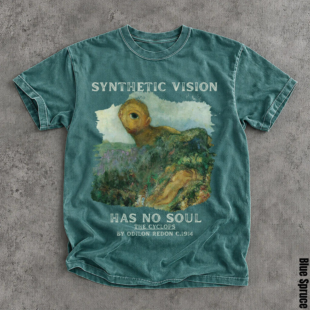 Teal t-shirt with Odilon Redon&amp;