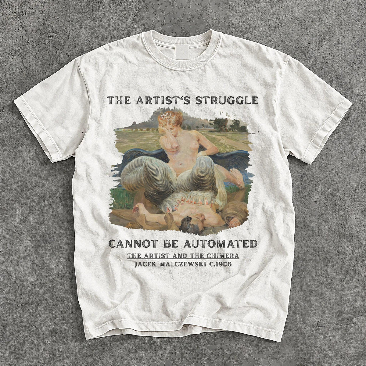 White t-shirt with &amp;quot;The Artist&amp;