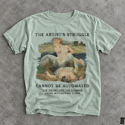 Light green t-shirt with &amp;quot;The Artist&amp;