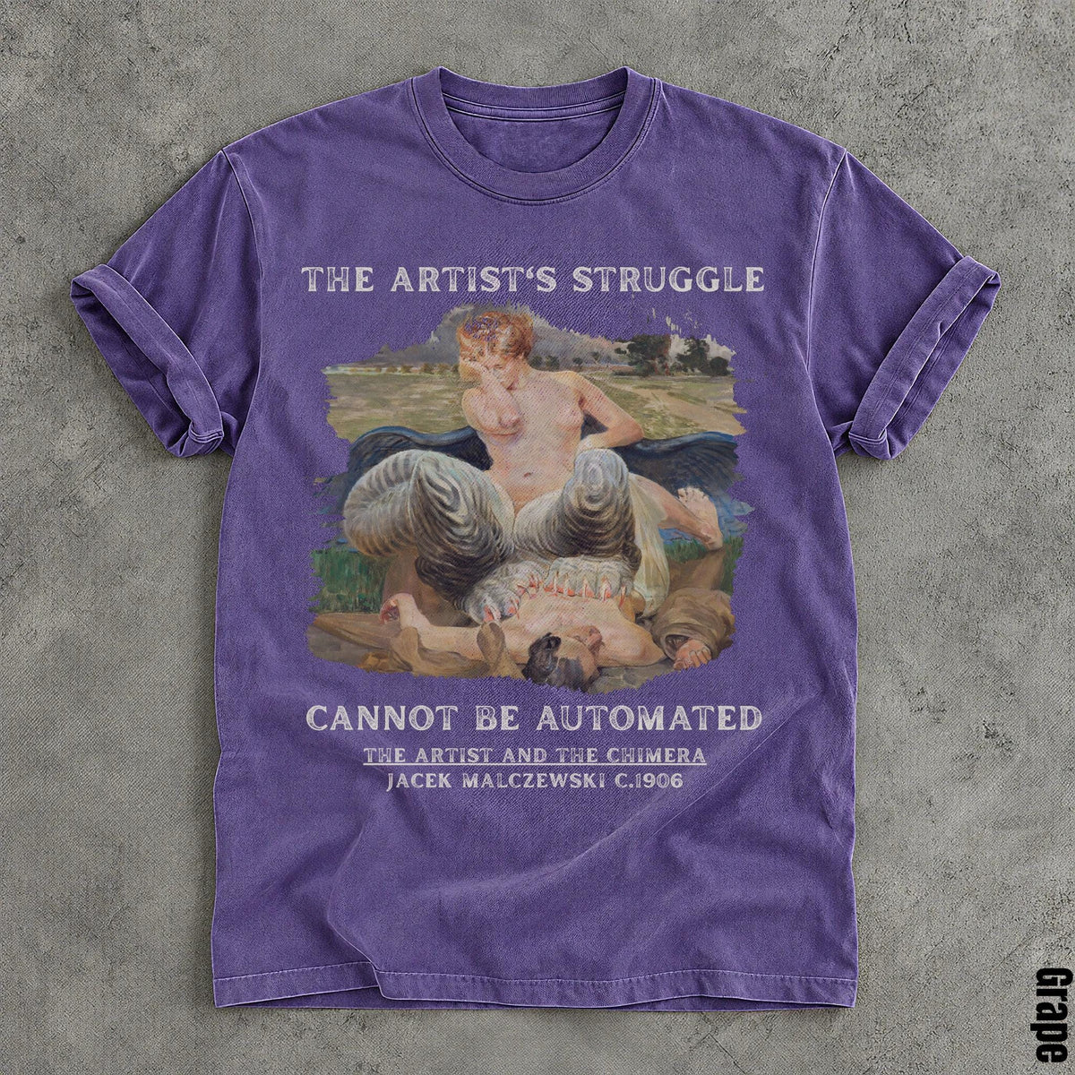 Purple t-shirt with &amp;quot;THE ARTIST&amp;